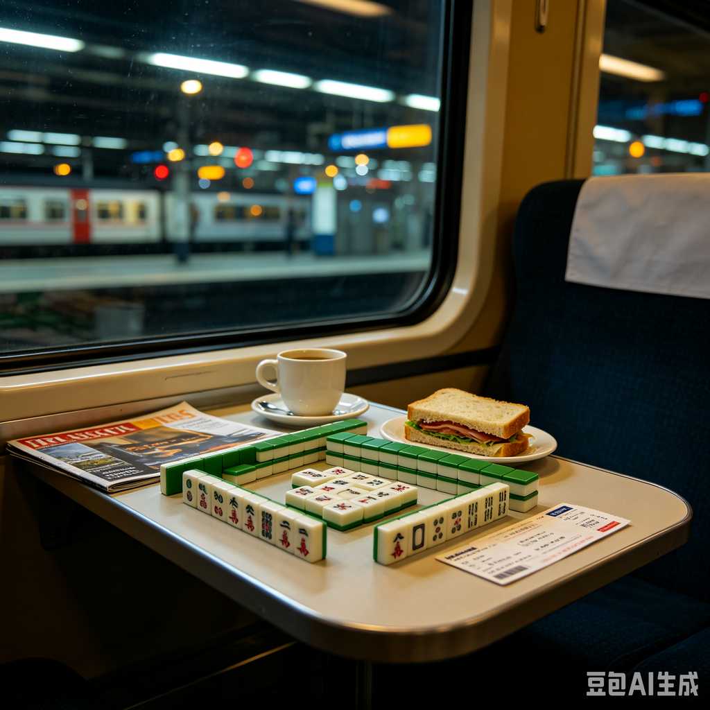 vintage text mahjong set