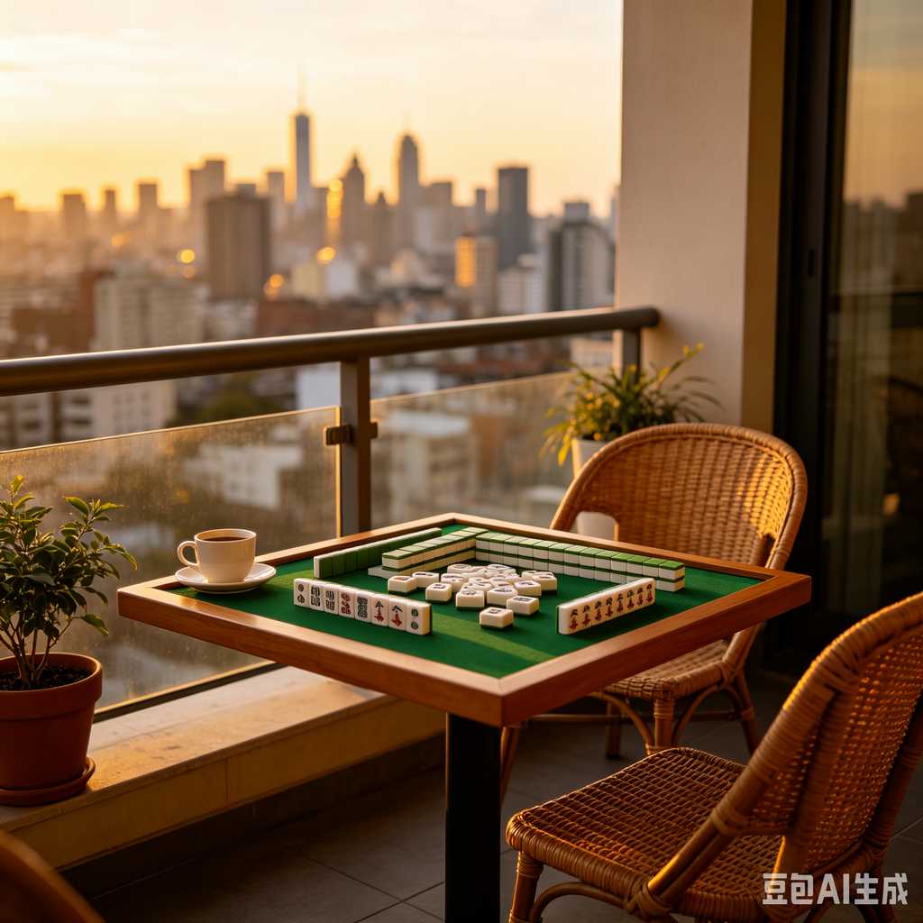 wooden mahjong set